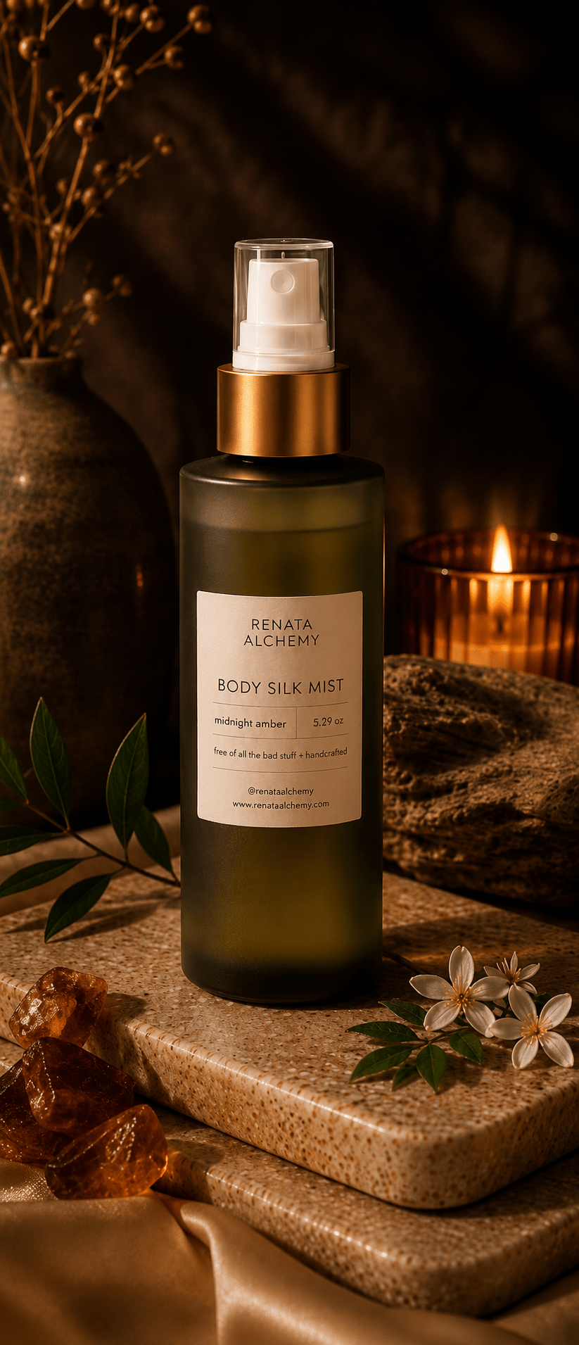 MIDNIGHT AMBER - BODY SILK MIST - Renata Alchemy